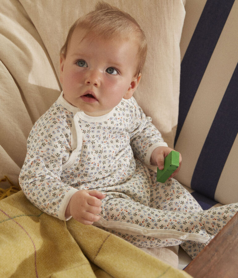 Dors bien imprim&eacute; b&eacute;b&eacute; en molleton blanc MARSHMALLOW/blanc MULTICO