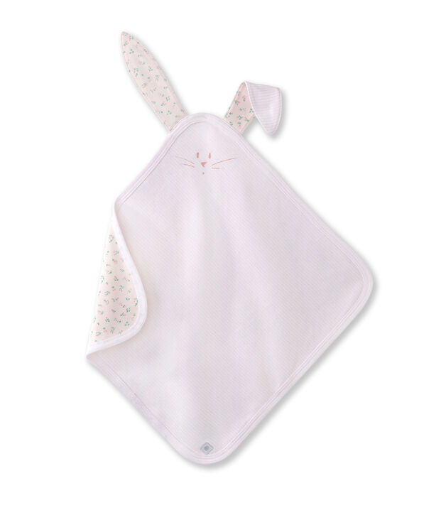 Doudou b&eacute;b&eacute; rose/blanc