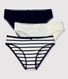 Lot 3 culottes en coton élasthanne Femme