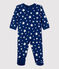Dors-bien bébé étoiles en coton bleu MEDIEVAL/blanc MARSHMALLOW