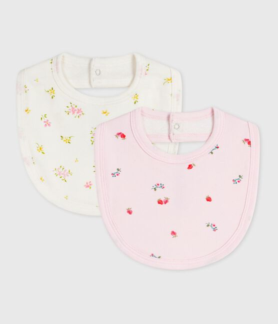 Lot de bavoirs bébé en coton imprimé fleuri variante 1