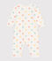 Pyjama bébé en coton sans pieds cœurs blanc MARSHMALLOW/blanc MULTICO