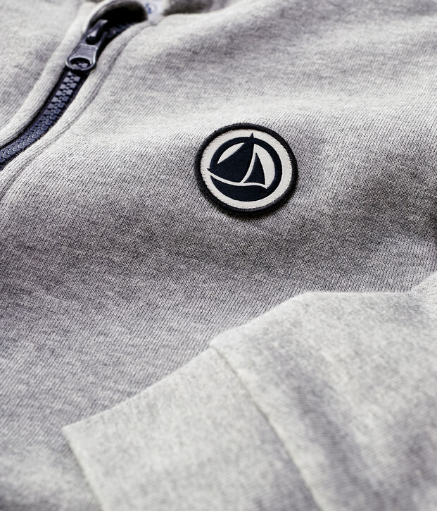 Sweatshirt &agrave; capuche enfant fille / gar&ccedil;on gris