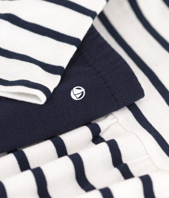 Ensemble robe marinière en coton bébé variante 1