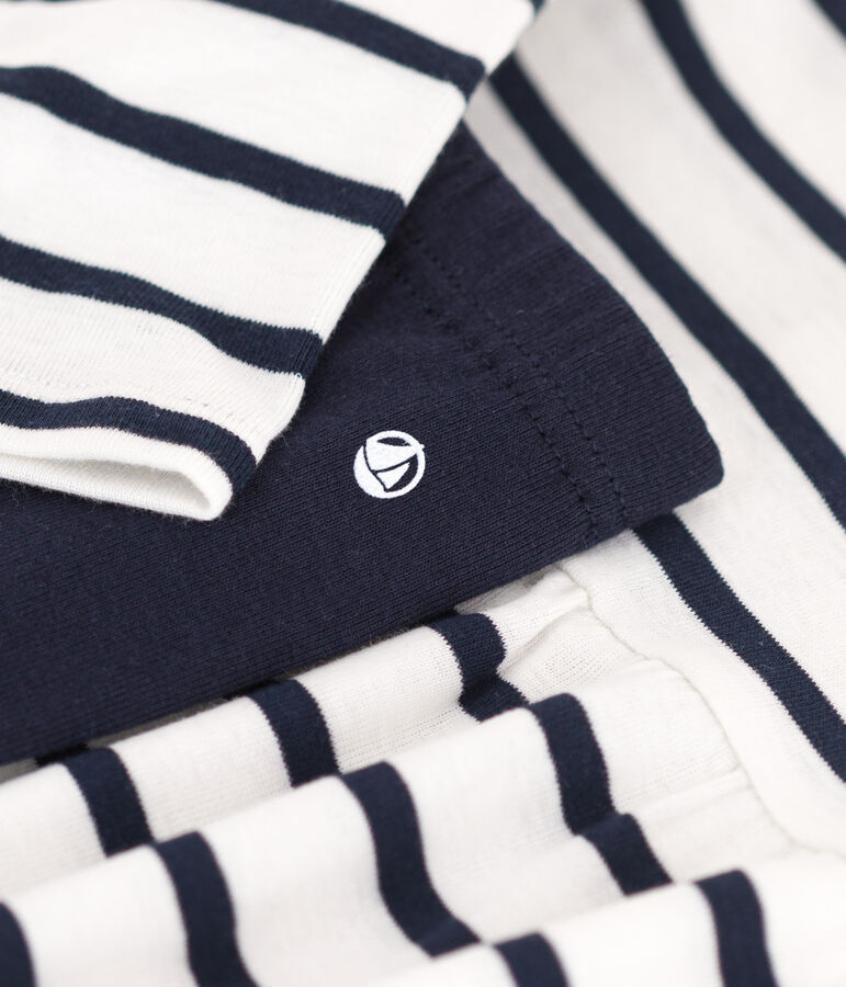 Ensemble robe marini&egrave;re en coton b&eacute;b&eacute; variante 1