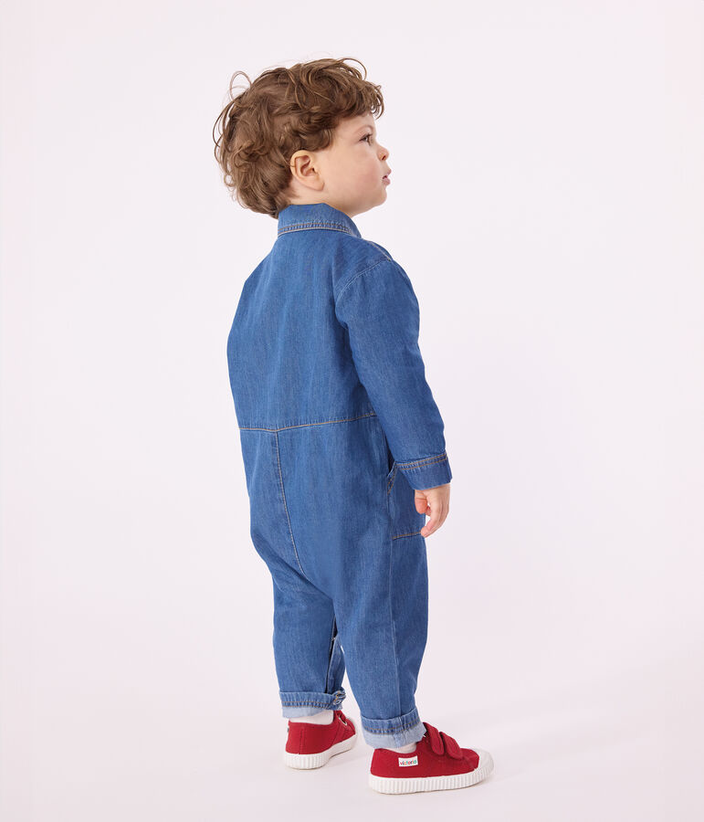 Combinaison longue en denim b&eacute;b&eacute; bleu