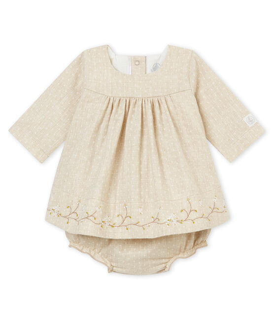 Robe Et Bloomer Bebe Fille Creamy Chine Petit Bateau