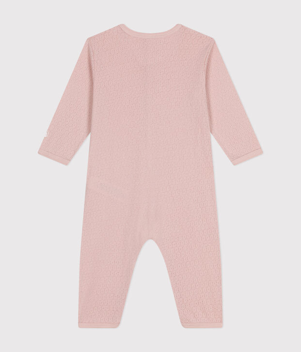 Pyjama sans pied en coton b&eacute;b&eacute; rose
