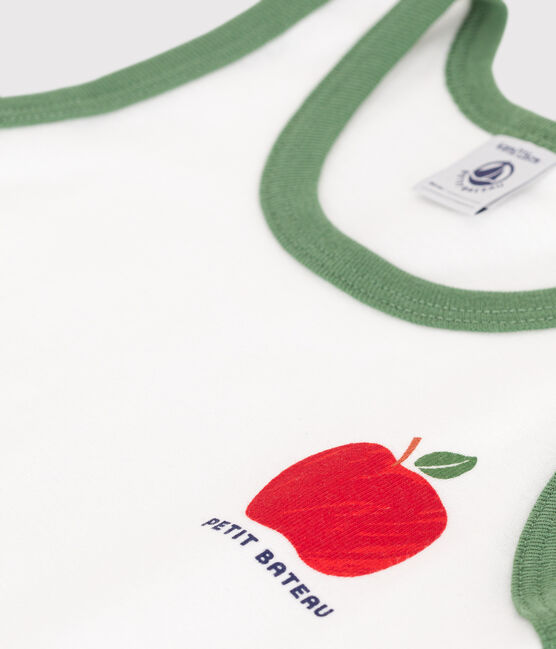 Débardeur en coton ECUME/ PALMERAIE