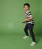Polo manches courtes en jersey enfant garçon bleu SMOKING/blanc MARSHMALLOW