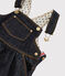 Robe salopette bébé fille en jean bleu JEAN