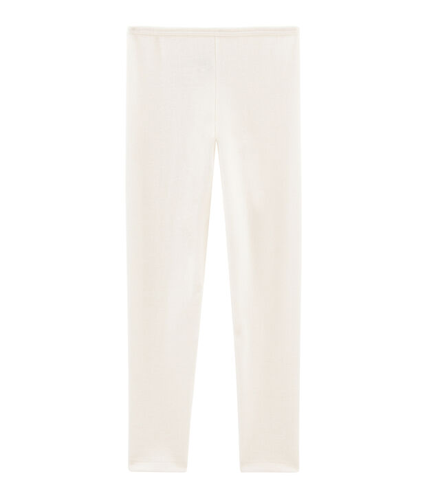 Legging enfant en laine et coton beige