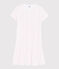 Chemise de nuit pois roses fille-femme en coton blanc MARSHMALLOW/rose GRETEL