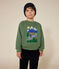 Sweatshirt en molleton enfant gar&ccedil;on vert