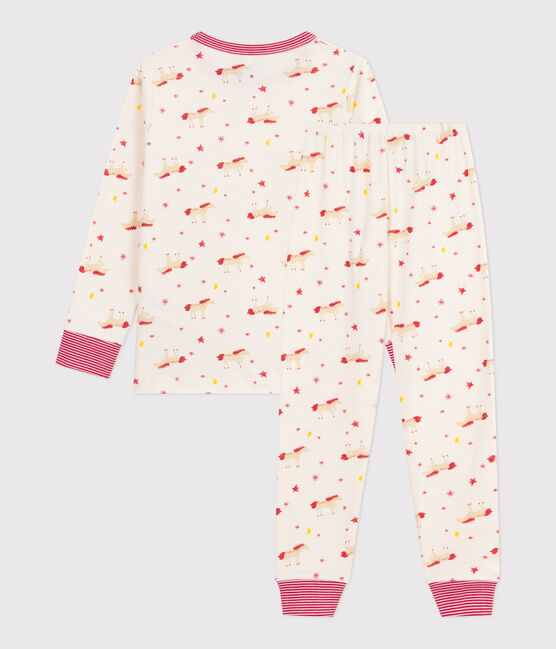Pyjama enfant en coton imprimé chevaux MILK/ MULTICO