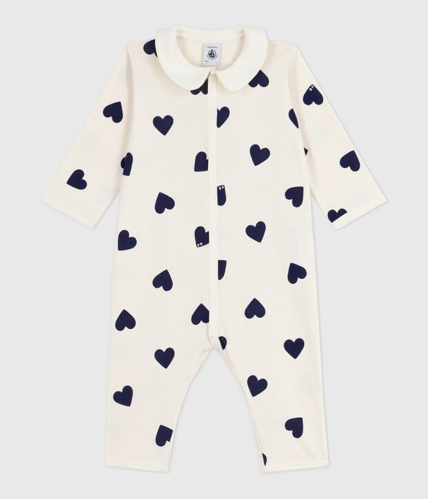 Pyjama b&eacute;b&eacute; en coton sans pieds imprim&eacute; bleu/bleu