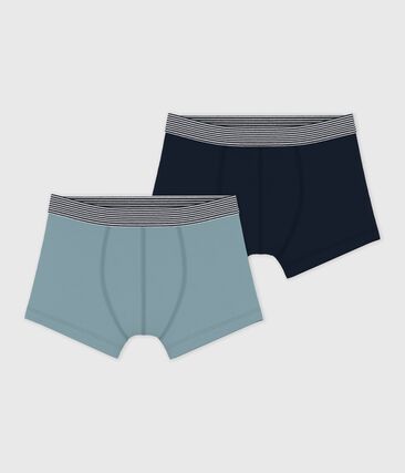 Lot de boxers enfant en coton et élasthanne uni