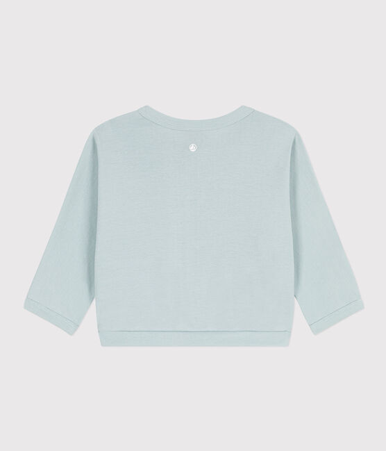Cardigan bébé en coton vert BULLE