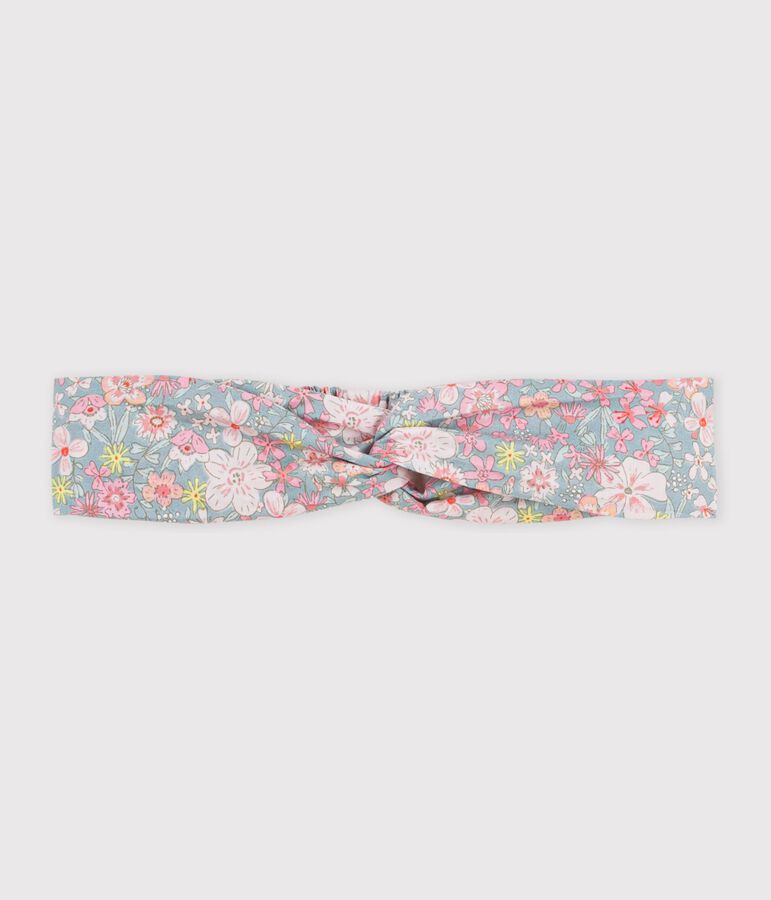 Bandeau enfant en popeline imprim&eacute; fleuri SPRAY/ MULTICO