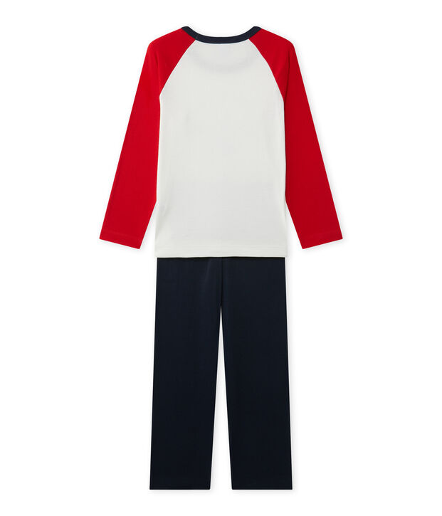 Pyjama gar&ccedil;on s&eacute;rigraphi&eacute; bleu/blanc/rouge