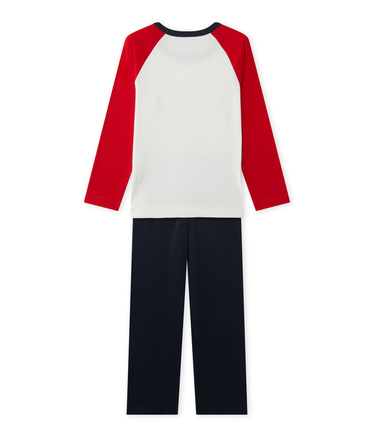 Pyjama gar&ccedil;on s&eacute;rigraphi&eacute; bleu SMOKING/blanc LAIT/ FROUFROU