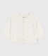 Cardigan bébé en tricot laine et coton brodé d'étoiles