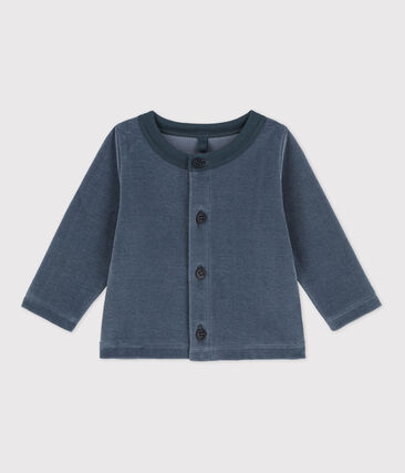 PETIT BATEAU - Cardigan en velours bébé en coton
