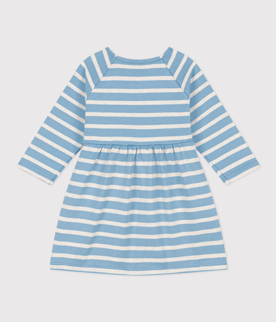 Robe manches longues en jersey épais rayé bébé AZUL/ MONTELIMAR