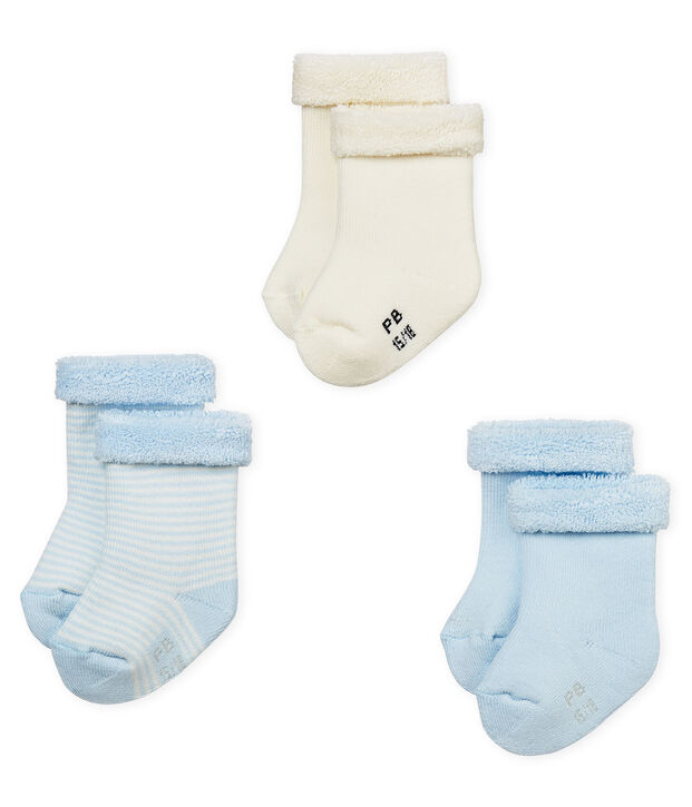 Lot de trois paires de chaussettes b&eacute;b&eacute; mixte multicouleur