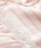 Robe bi-matières manches courtes bébé fille blanc MARSHMALLOW/rose MINOIS