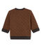 Sweatshirt bébé garçon en tubique pied-de-poule noir CITY/marron COCOA