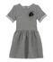 Robe fille manches courtes gris CAPECOD/blanc MARSHMALLOW