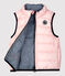 Doudoune sans manche réversible en polyester recyclé bébé rose MINOIS