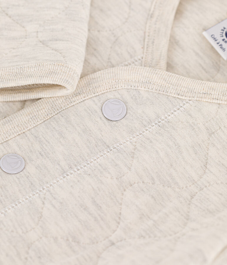 Cardigan b&eacute;b&eacute; en tubique matelass&eacute; beige MONTELIMAR CHINE