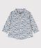 Chemise manches longues bébé imprimée fleuri en popeline blanc ECUME/blanc MULTICO