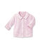 Veste bébé mixte ouatinée réversible à milleraies rose VIENNE/blanc ECUME