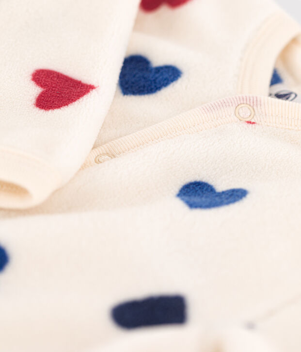 Surpyjama b&eacute;b&eacute; en polaire &eacute;cru/multicouleur