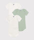 Lot de 3 bodies manches courtes en coton bébé