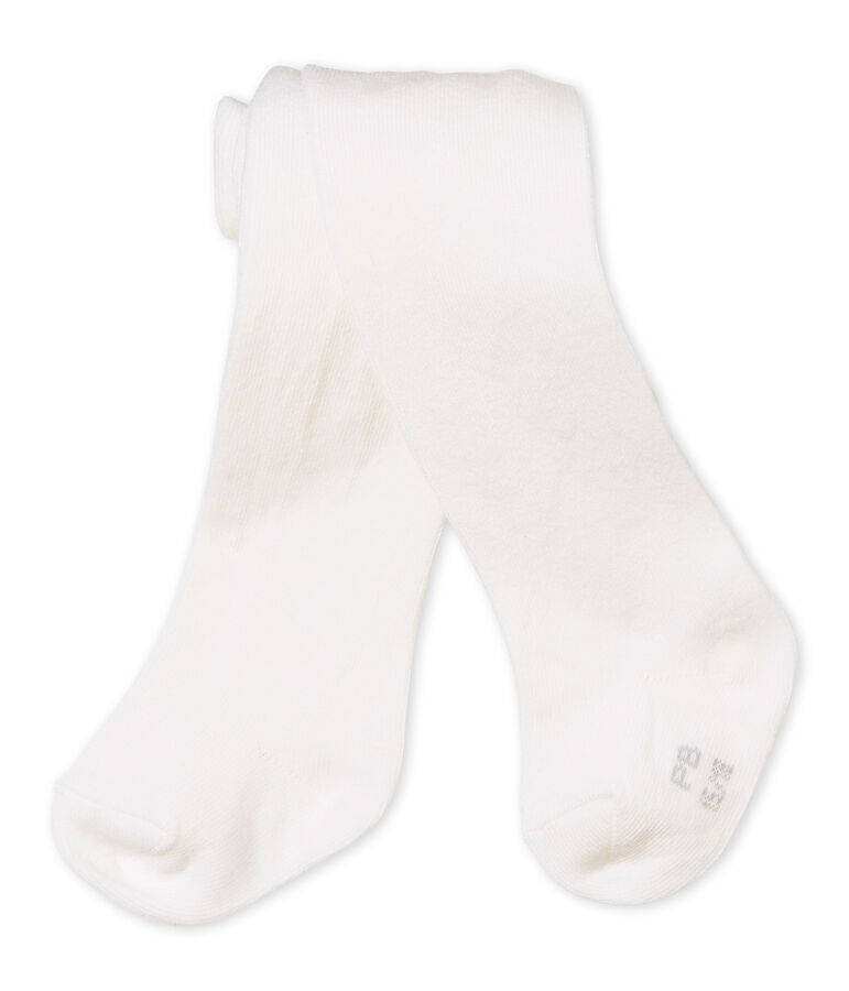 Collants b&eacute;b&eacute; fille blanc