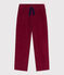 Pantalon droit enfant en velours uni AMARANTE
