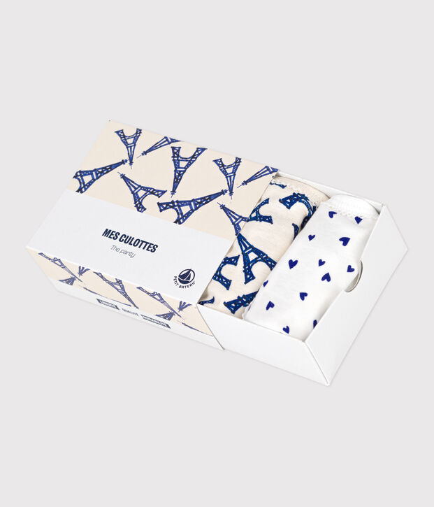 Lot de 3 culottes Paris en coton enfant multicouleur