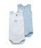 Lot de 2 bodies bébé garçon sans manches uni/milleraies lot .
