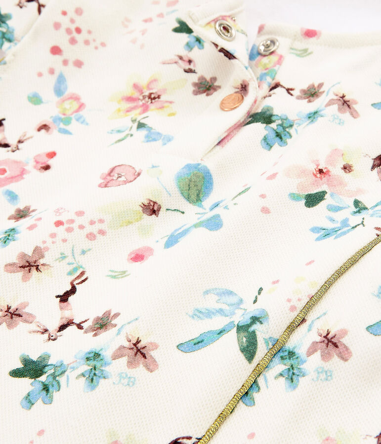 Robe enfant fille blanc/multicouleur