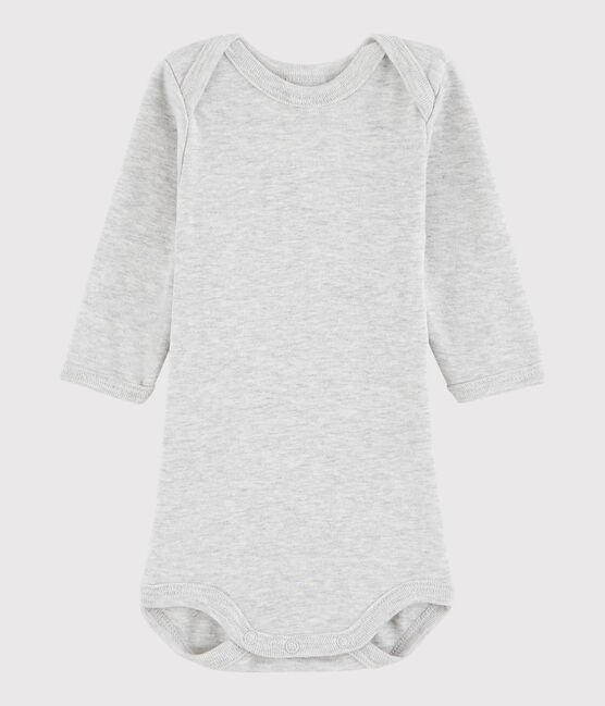 Body manches longues bébé fille-garçon gris BELUGA CHINE