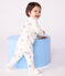 Pyjama bébé en molleton gratté avec col pétale imprimé fleuri MILK/ MULTICO