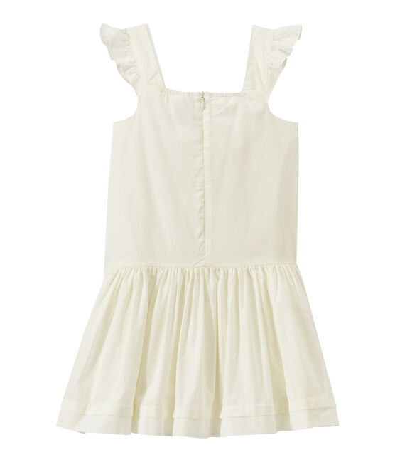 Robe de cérémonie fille dentelle et coton blanc MARSHMALLOW