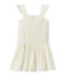 Robe de cérémonie fille dentelle et coton blanc MARSHMALLOW