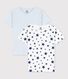 Lot de 2 t-shirts manches courtes étoiles petit garçon en coton