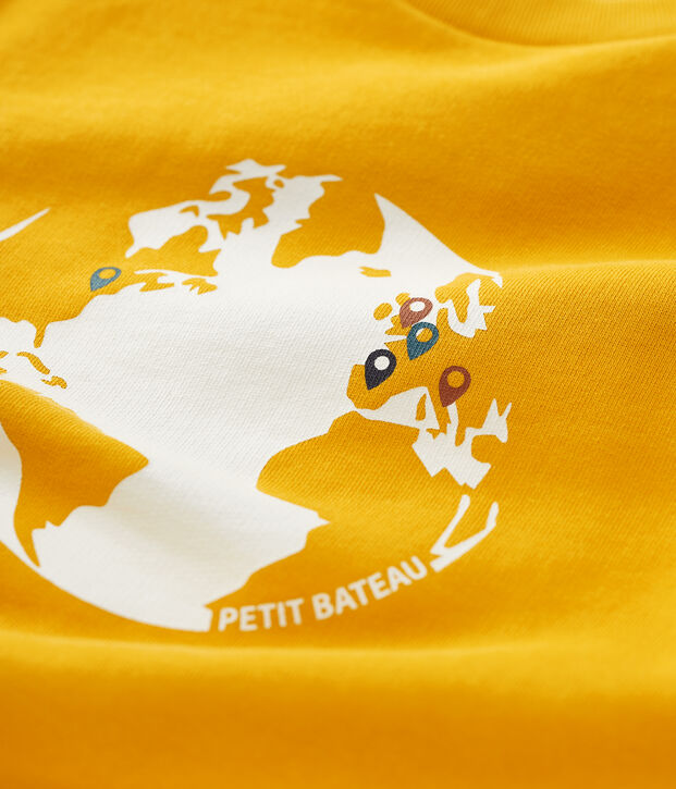 Sweatshirt en molleton enfant gar&ccedil;on jaune