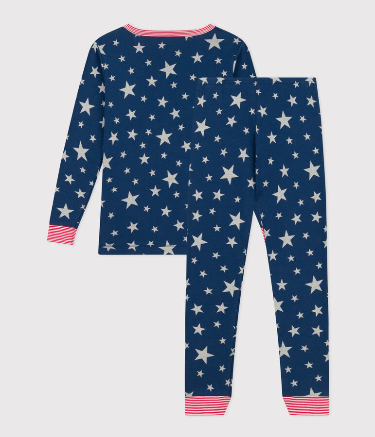 Pyjama ajust&eacute; phosphorescent en coton imprim&eacute; &eacute;toiles enfant INCOGNITO/ MARSHMALLOW